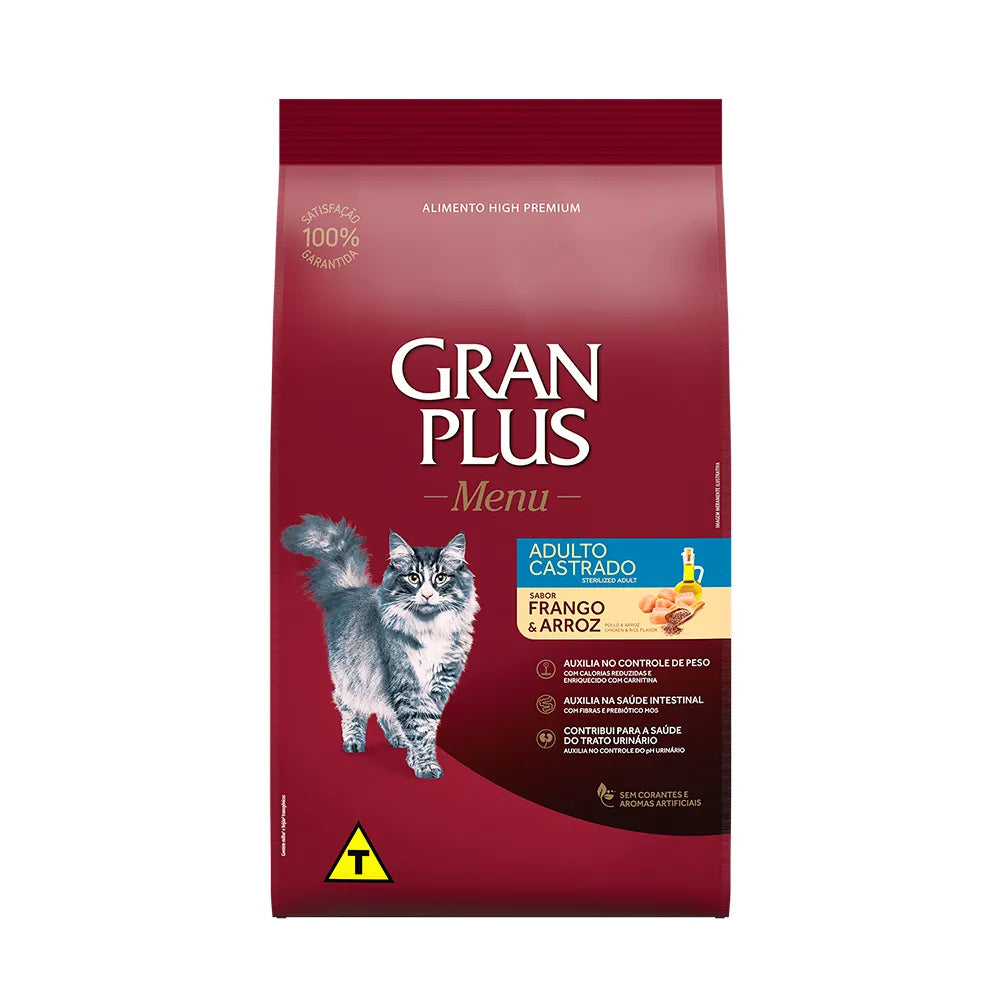 Gran Plus Gatos Castrados Frango & Arroz 1kg