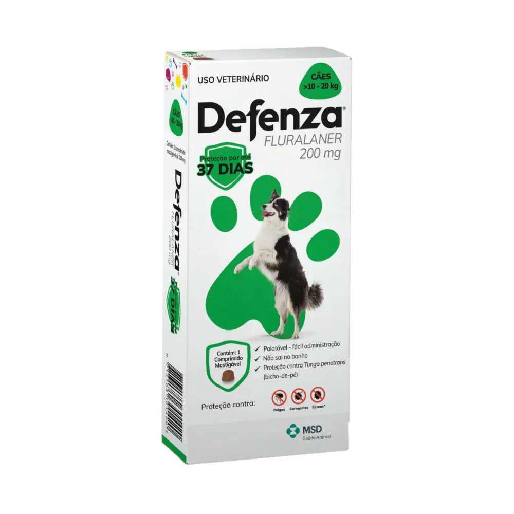 Defenza I MSD 200 mg – para cães de 10 a 20 kg