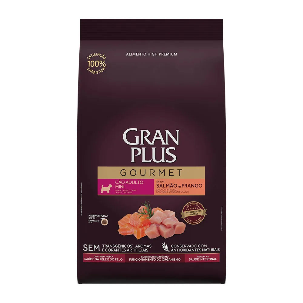 Gran Plus Gourmet Adulto Mini Salmão & Frango 10kg