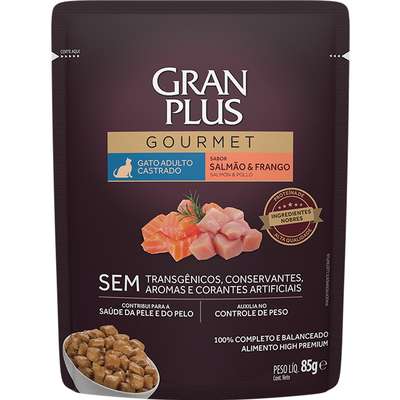 Gran Plus Gato Castrado • Sachê Salmão & Frango • 85 g