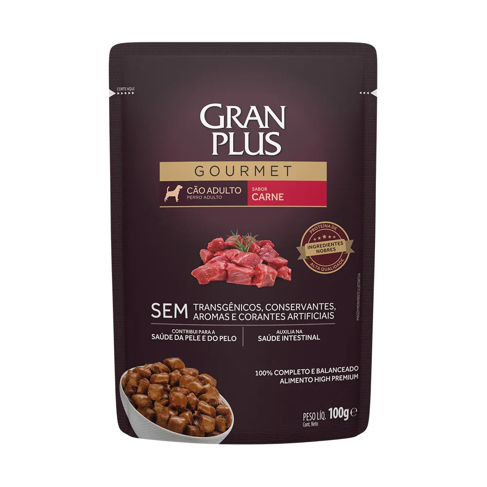 Gran Plus Caes Sache Adulto Carne 100gr