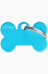 Placa Id Osso Gd Aluminio Azul